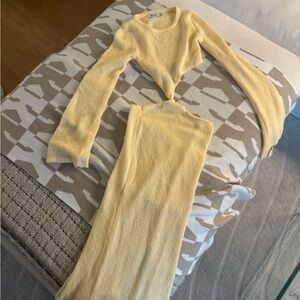 Beginning boutique Yellow Knit Dress